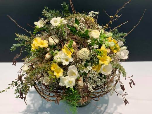 The bouquet with alstroemeria