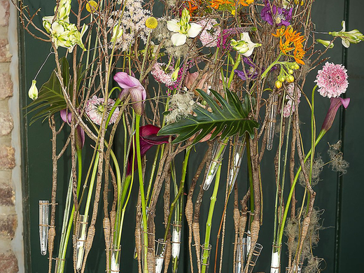 Flower arrangement with alstroemeria White